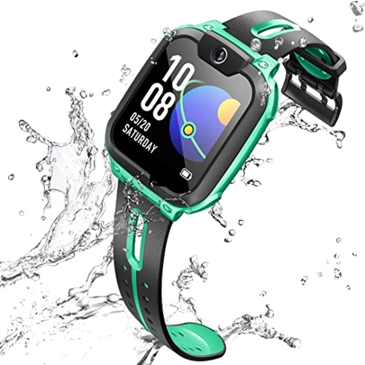 imoo Watch Phone Z1 Kinder-Smartwatch, 4G Kinder-Smartwatch-Telefon mit langanhaltendem Video-und Telefonanruf, Kinder-GPS-Uhr mit Echtzeit-Ortung und Wasserdichtigkeit IPX8 (Grün) – Bild 1