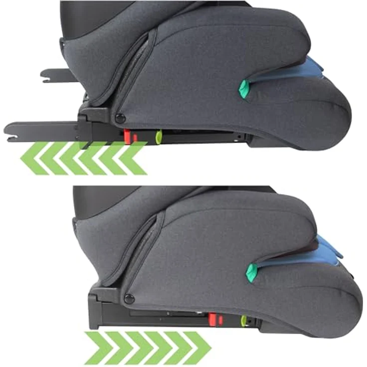 XOMAX LM238, Autokindersitz ISOFIX anthrazit-blau, für Kinder 9-36 kg, ab 15 Monaten bis 12 Jahre, verstellbar, waschbare Bezüge – Bild 3