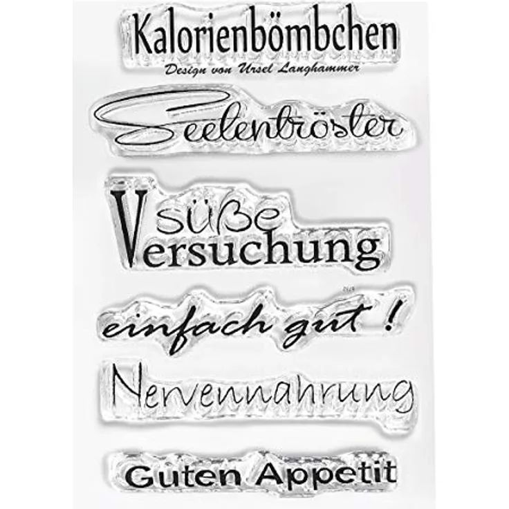 Clear Stempel-Set "Guten Appetit", ca. 7,4x10,5cm