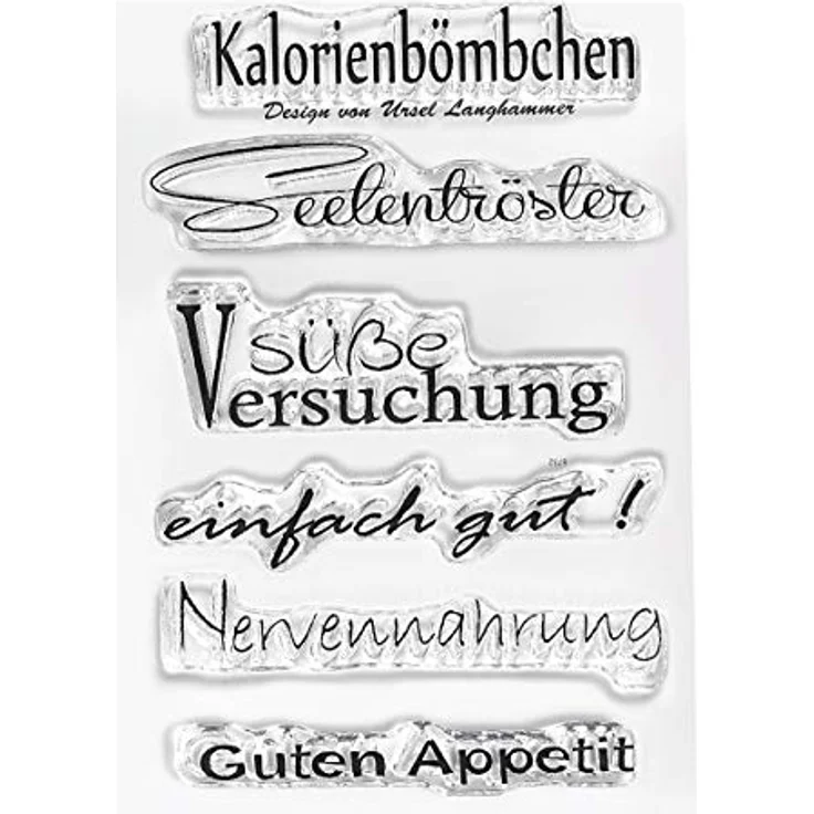 Clear Stempel-Set "Guten Appetit", ca. 7,4x10,5cm – Bild 1