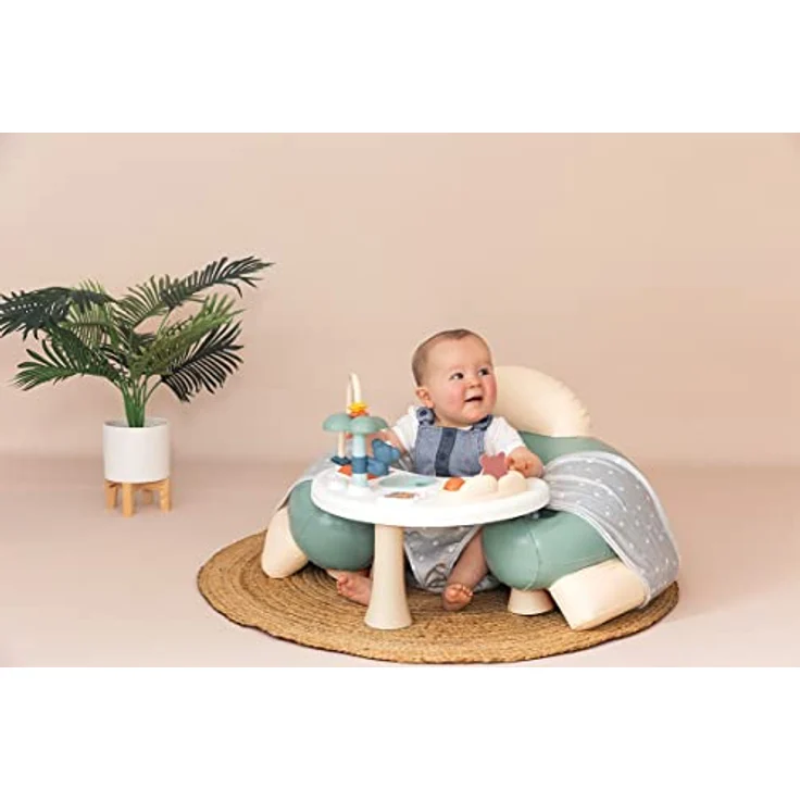 Smoby Toys - Little Smoby Babysitz mit Spieltisch - aufblasbarer Rundsitz mit Rücken- und Armlehne, Sitzbezug und Activity Tisch - für Kinder ab 6 Monate – Bild 4