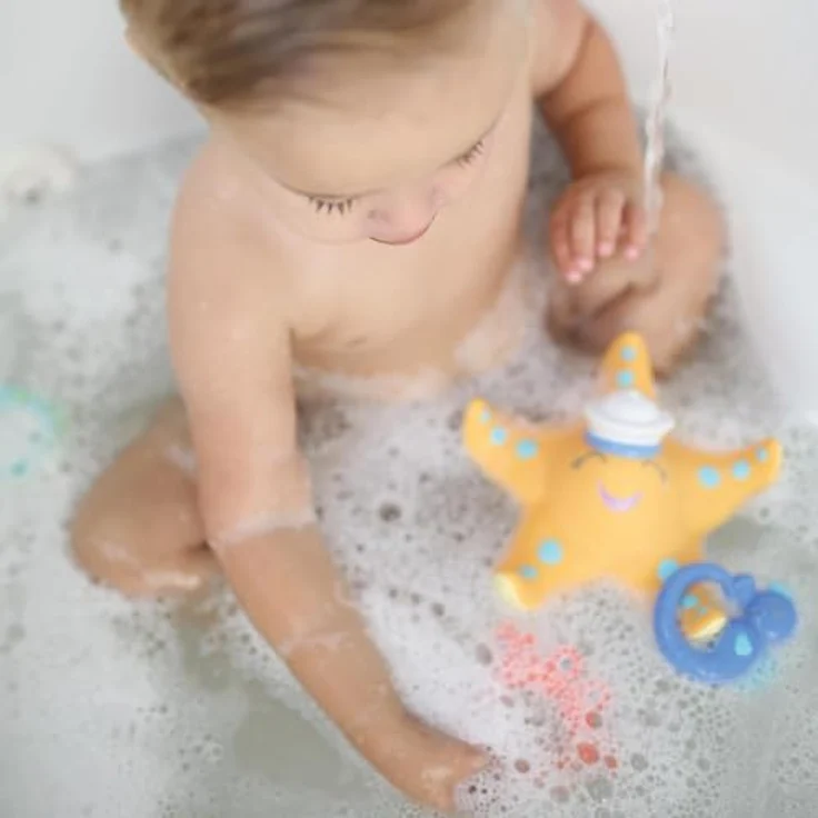 Nuby – Badespielzeug Seestern mit 3 Ringen – Baby und Kinder Wasserspielzeug – Sicheres Badewannespielzeug Kleinkinder – 18+ Monate – Bild 5
