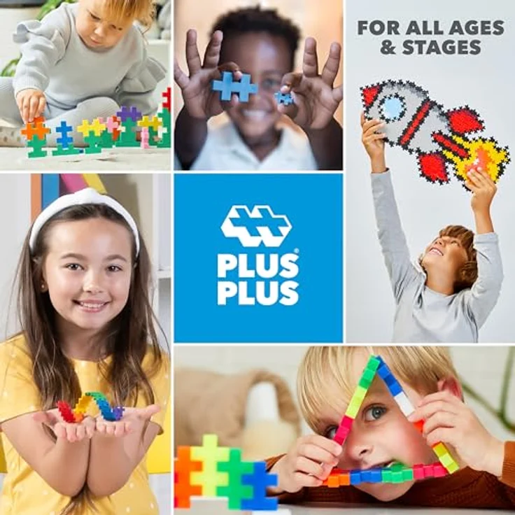 PLUS-PLUS Kreativset Bausteine Puzzle by Number Märchen, 12 Aktivitäten und 125 Bausteine für 2D-Puzzle und 3D-Figuren – Bild 6