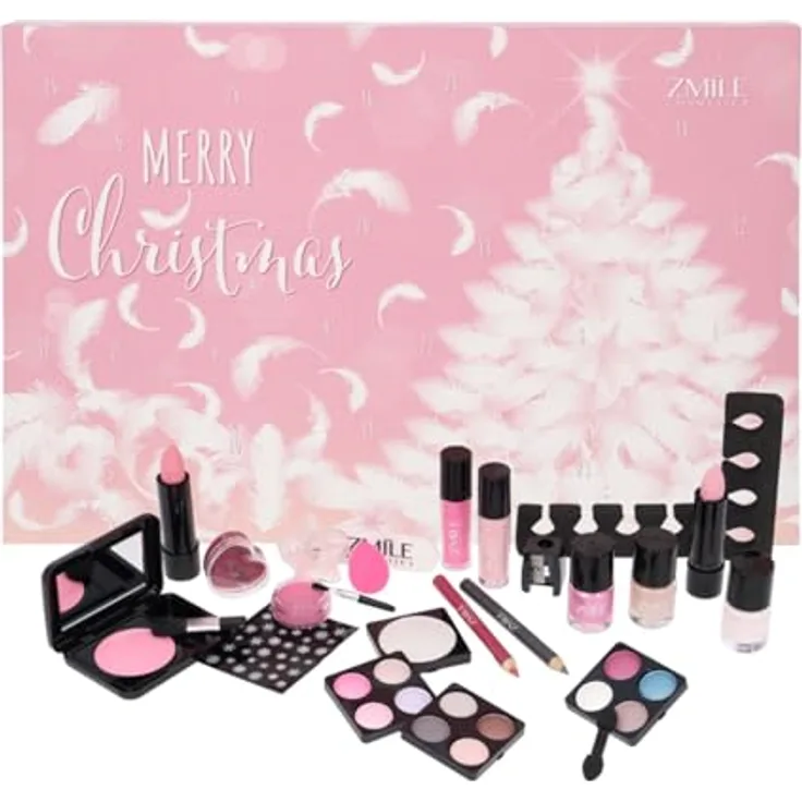 Zmile Cosmetics Traditioneller Adventskalender Rosa und Flauschig, Adventskalender für die festliche Saison