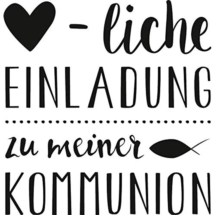 Knorr Prandell 211800170, Holzstempel für Kommunion und Konfirmation, Motivgröße 5,2 x 5,4 cm, Herzliche Einladung Kommunion, matt lackiert – Bild 5
