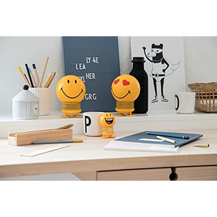 Hoptimist Smiley Cool S Yellow, fröhliche Sammelfigur mit Sonnenbrille, 6,6 cm hoch – Bild 4