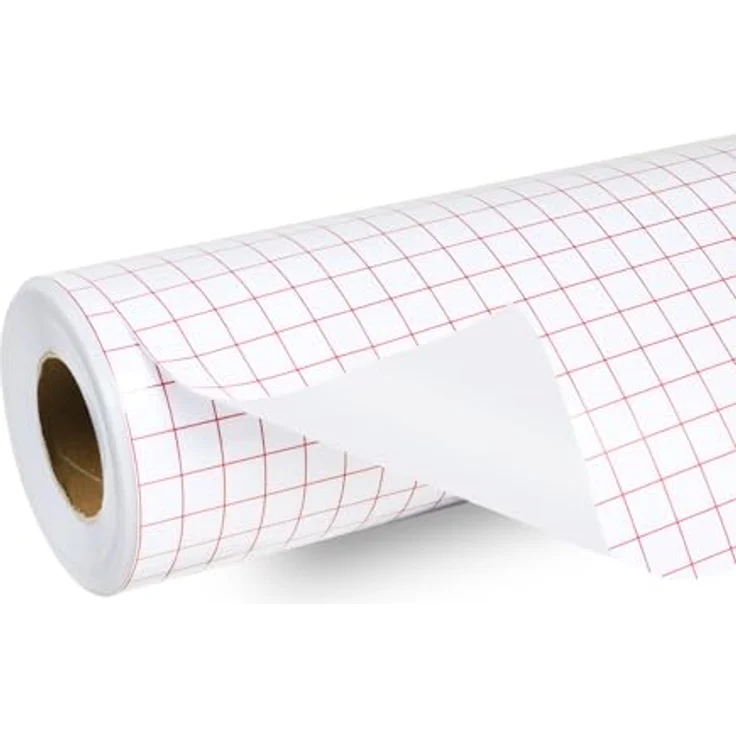 LOKLiK Gittertransferband für Vinylfolien, transparente Transferfolie mit Karo-Aufdruck, 33 cm x 3 m – Bild 5