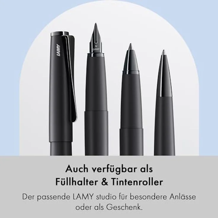 Lamy Kugelschreiber Studio LX, Edelstahl mit mattem schwarzen Softlack-Finish, nachfüllbar, M-Feder – Bild 5