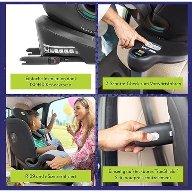 Graco Turn2Me Grow i-Size R129, drehbarer 3-in-1 Kindersitz für Rückwärts- und Vorwärtsnutzung, ISOFIX, ab Geburt bis 7 Jahre – Bild 3
