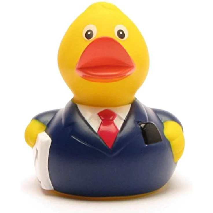 Duckshop Badeente - personalisierbar (Business Mann Ente) mit individuellem Wunschtext, 8 cm groß, quietschend – Bild 5