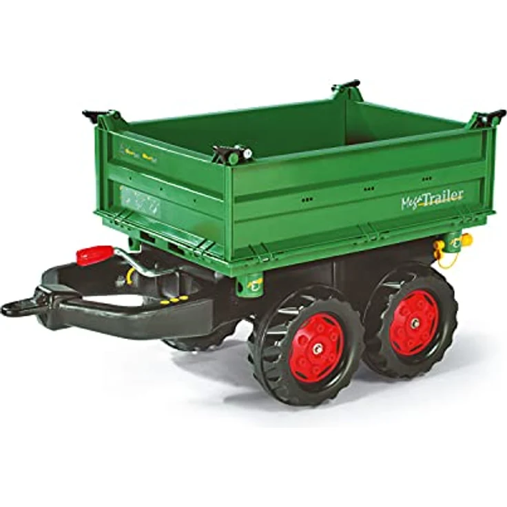 Rolly Toys rollyMega Trailer (für Kinder von 3 - 10 Jahre, Zweiachsanhänger, Dreiseitenkipper, mit Heckkupplung) 122202 – Bild 2