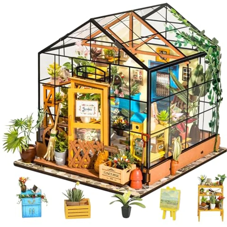 Rolife DIY Miniatur Puppenhaus Kit 1:24 Gewächshaus Mini Haus Möbel Frauen Mädchen Geburtstag Geschenk Weihnachten Valentinstag – Bild 2