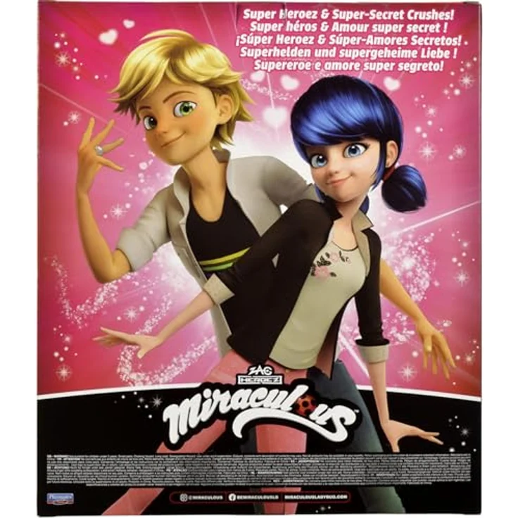 BANDAI Miraculous Ladybug Spielset, 2 Puppen Marinette und Adrien, 26 cm mit Zubehör, Spielzeug ab 4 Jahren, P50377 – Bild 2