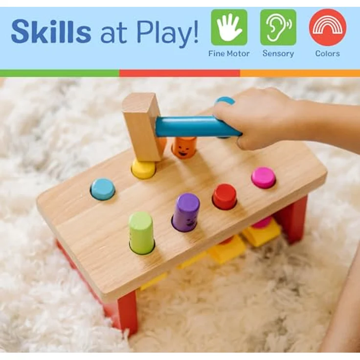 Melissa & Doug Luxuswerkbank Zum Hämmern Und Klopfen | Lernspielzeug | 2+ Years| Geschenk für Jungen oder Mädchen – Bild 6