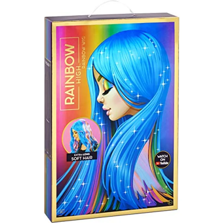 Rainbow High Perücke 45.72cm - Weiches, extra langes Haar für Rollenspiele - Glam Dress-Up Accessoire für Mädchen - Regenbogen – Bild 4