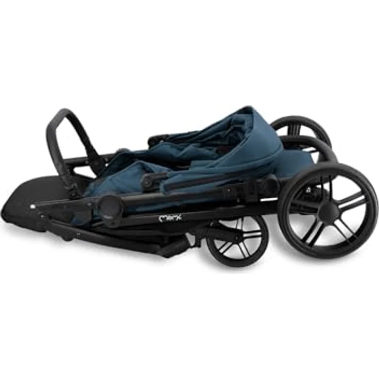 MoMi CLARA Kinderwagen, breiter Buggy in Blau für Kinder bis 22 kg, verstellbarer Schiebegriff, umfangreiches Zubehör – Bild 21