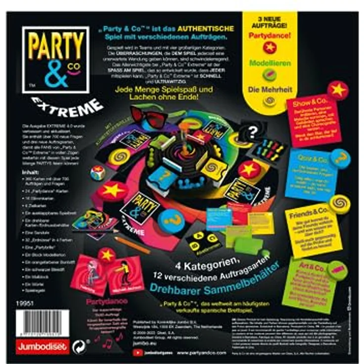 Jumbo Party & Co. Brettspiel Extreme 4.0, für 3-20 Spieler, deutsches Teamspiel mit neuen Inhalten und 4 Herausforderungen, ab 14 Jahren – Bild 3