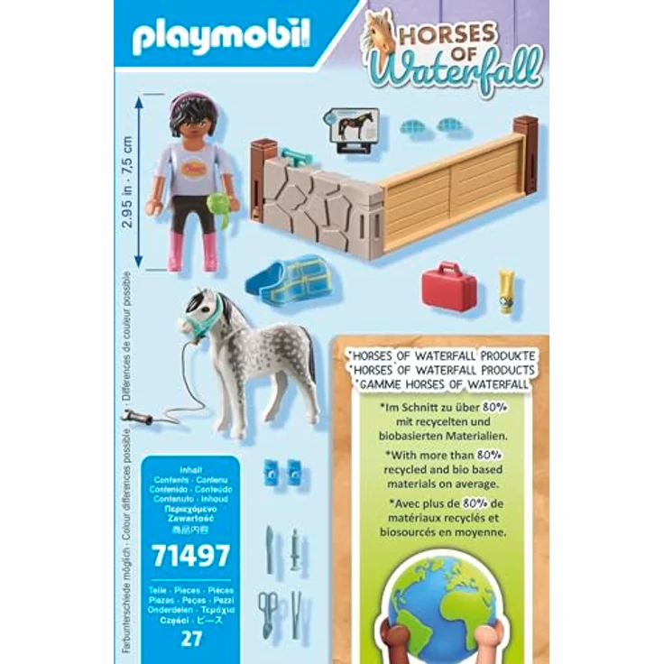 Playmobil® Konstruktions-Spielset Pferde-Therapeutin (71497), Horses of Waterfall, (27 St), Made in Europe – Bild 6