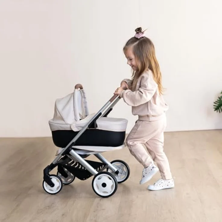 Smoby Kombi-Puppenwagen Maxi-Cosi 3-in-1, vielseitiger Puppenwagen mit Tragekorb für Puppen bis 42 cm, Made in Europe – Bild 4