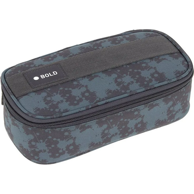 LÄSSIG Schreibgeräteetui Spacy Bold, spots blue, aus recyceltem Material