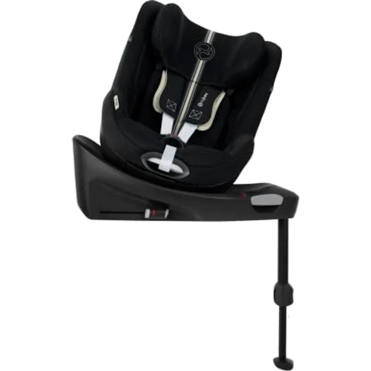 CYBEX Gold Kinder-Autositz Sirona Gi i-Size Plus inkl. Base, Ab ca. 3 Monaten bis 4 Jahre (Ab Geburt mit Neugeboreneneinlage), Max. 20 kg, 61 - 105 cm (Ab 40 cm mit Neugeboreneneinlage), Moon Black – Bild 3