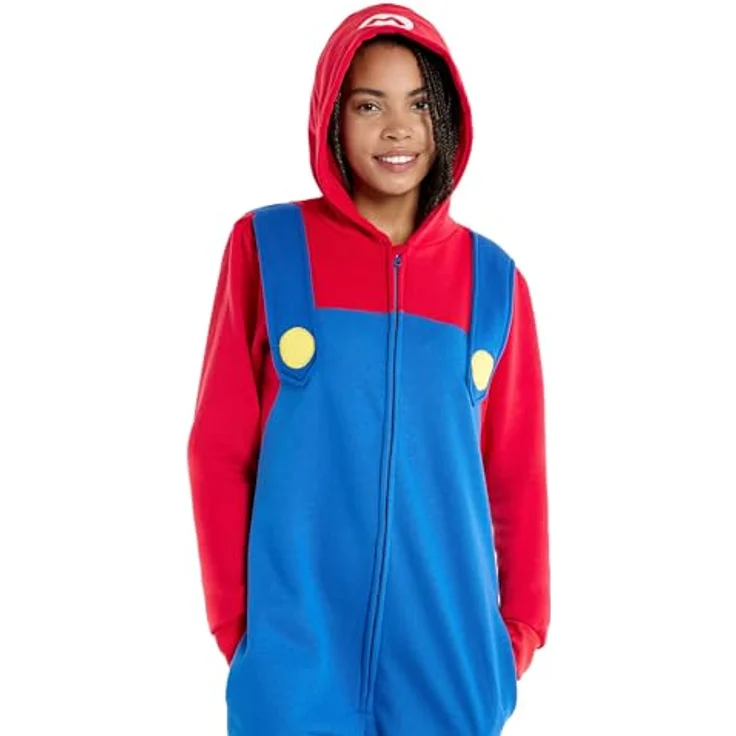 OppoSuits Mario, Offiziell lizenzierter Onesie für Erwachsene mit lebendigen Farben und nostalgischem Design – Bild 8