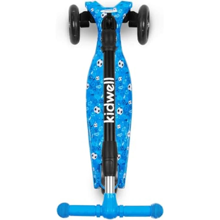 COIL Kinderroller, Dreiradscooter, Tretroller, Dreirad-Balance-Roller, Cityroller VENTO, ABEC-7-Lager, 3-stufige Lenkradverstellung, LED-Räder, Blau – Bild 4