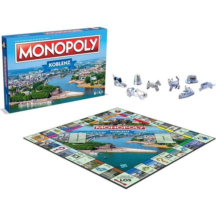 Winning Moves Monopoly Koblenz, Brettspiel Cityedition für 2-6 Spieler ab 8 Jahren, deutsch