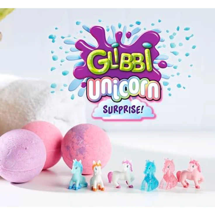 Simba Glibbi Unicorn Surprise Badebombe, Pink/Lila/Mix, mit 1 von 6 Einhorn-Figuren, 100g, ab 3 Jahren – Bild 5