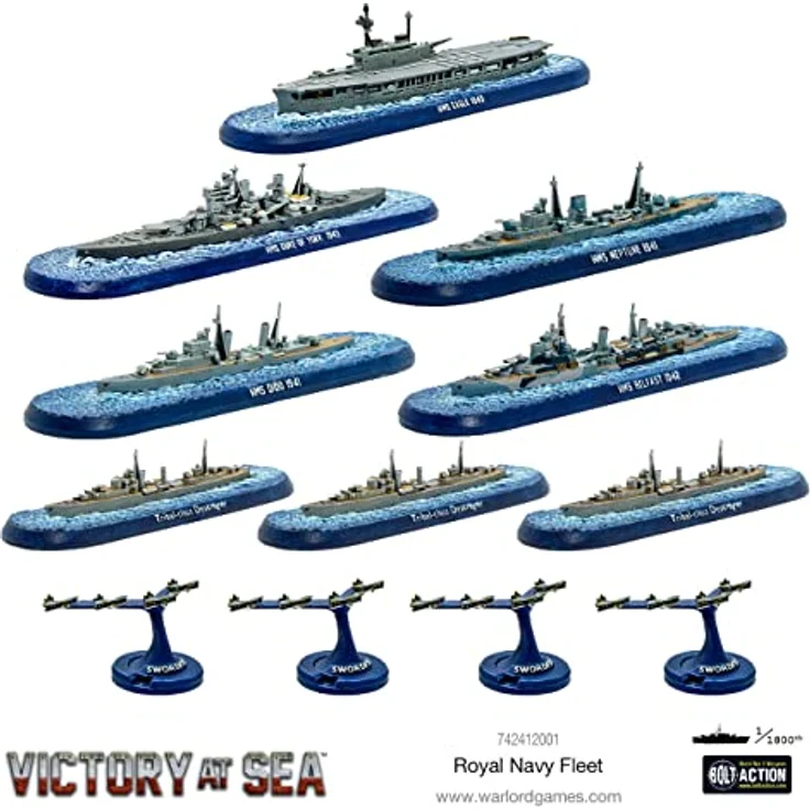 Warlord Games - Victory At Sea: Royal Navy Fleet Box - EN, Brettspiel - Englischsprachige Edition – Bild 2