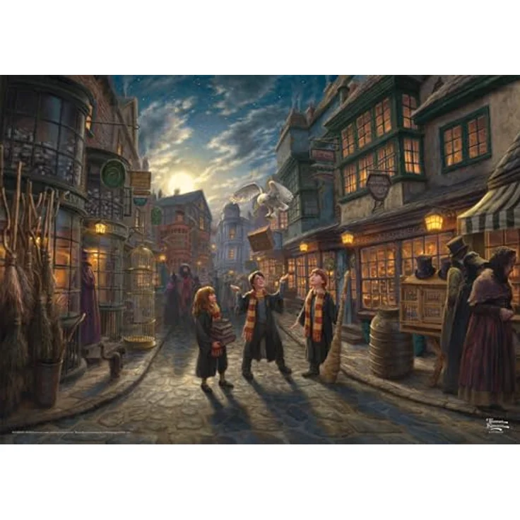Schmidt Spiele 58548 Wizarding World, Harry Potter, Diagon Alley, Thomas Kinkade, 1000 Teile Puzzle, Mehrfarbig – Bild 4