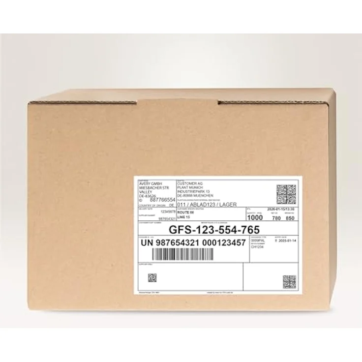 AVERY Zweckform 8027 Versandetiketten, 300 selbstklebende Adressetiketten A4, 210x297mm, für DHL, Hermes, GLS, DPD, UPS, FSC-zertifiziert, 300 Blatt – Bild 3