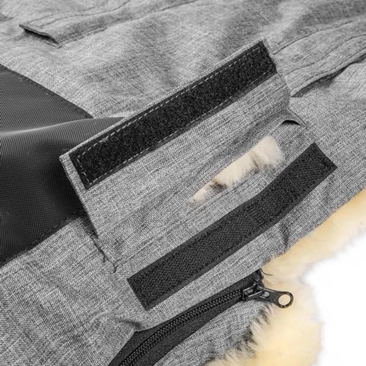Fellhof Lammfell-Fußsack Cortina Filz, Fußsack für Kinderwagen & Buggy, 100 % Merino-Lammfell, hellgrau, waschbar bei 30 °C – Bild 6