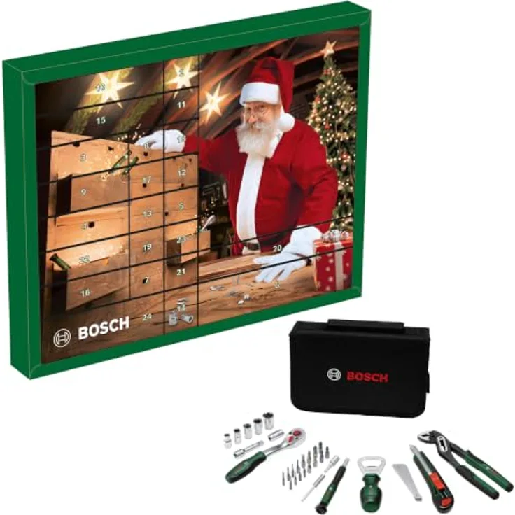 Bosch Home and Garden Adventskalender 2026, 44-teiliges Handwerkzeug- und Zubehörsortiment für Heimwerker