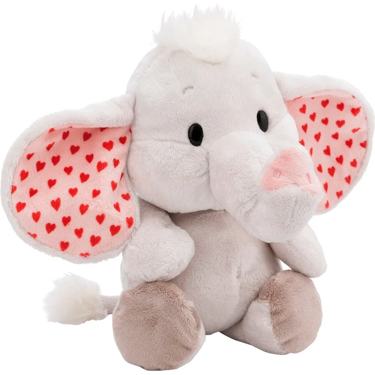 "Nici Kuscheltier Love, Elefant hellgrau, 23 cm aus RPET-Plüsch hergestellt" – Bild 1