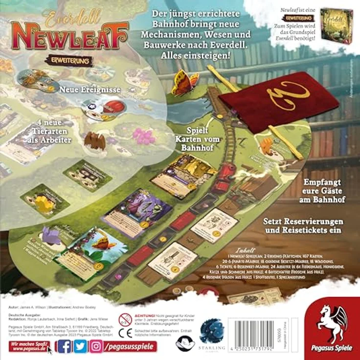 Pegasus Spiele Everdell: Newleaf [Erweiterung] mit langlebigen Materialien und flexibler Gestaltung – Bild 4