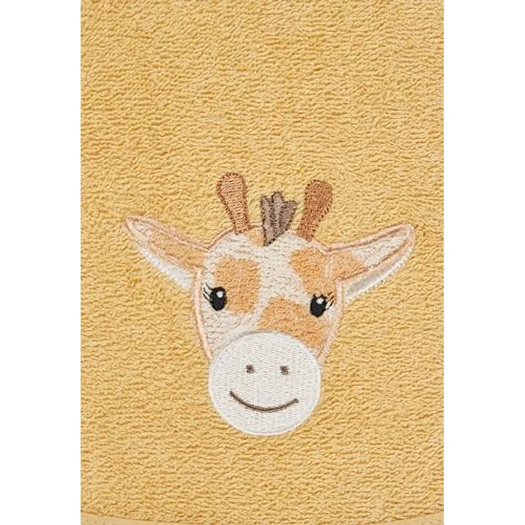 Sterntaler Lätzchen Giraffe Kaya, saugfähige Baumwolle mit Druckknopfverschluss, weich und hautfreundlich für Babys, ocker – Bild 5