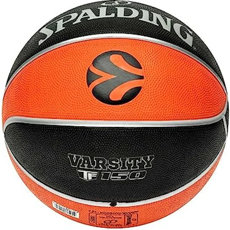 United Sports Unisex – Erwachsene Spalding Euroleague Varsity TF-150 Sz7 Ball, Black/Orange, 7 – Bild 2