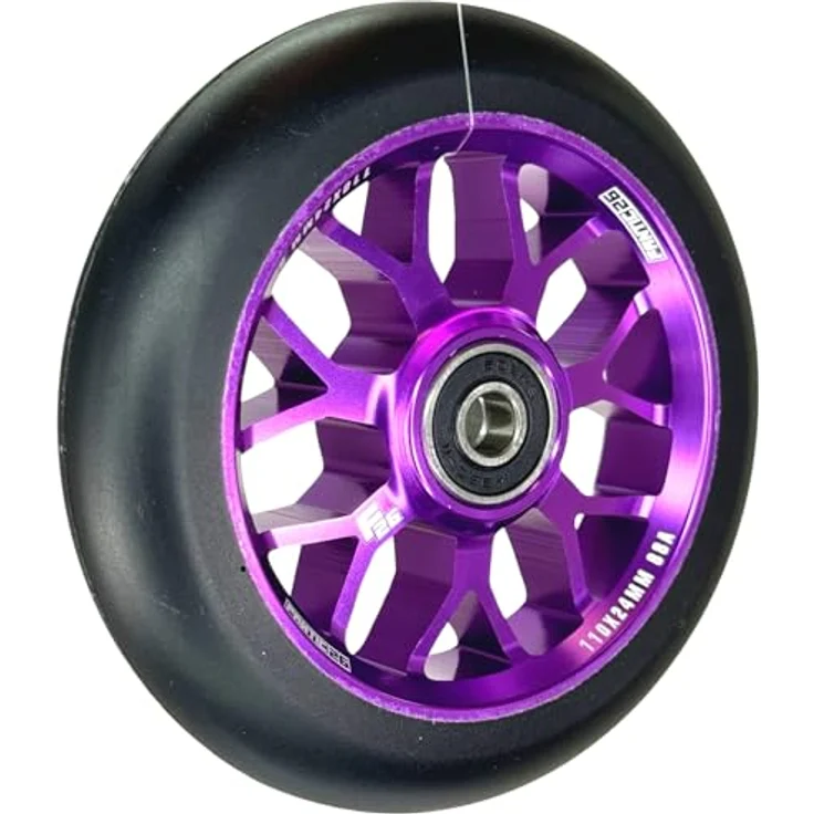 Fantic26 Stuntscooter Fantic26 Spy7 Stunt-Scooter Rolle 110mm Abec11 Lila/Pu Schwarz, Aluminium 6061-T6, ABEC-11 Kugellager – Bild 4