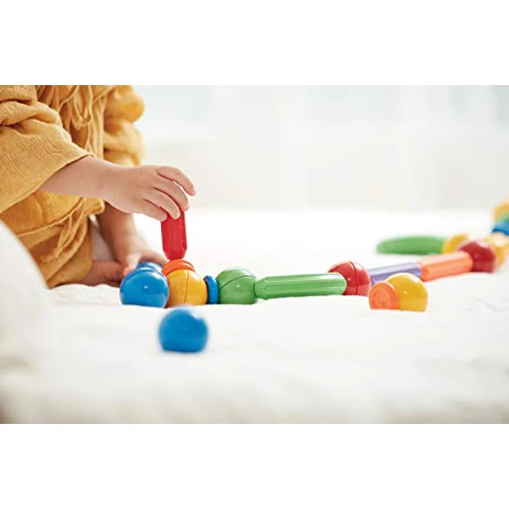 Stick-O magnetische Bausteine für Kinder ab 1 Jahre, kreatives Konstruktionsspielzeug, Lernspielzeug mit Magnet, 36 Modelle für Mädchen und Jungen, Montessori Spielzeug, 20 Teile Set, – Bild 3