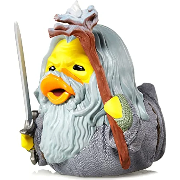 TUBBZ Tubbz-Ente Herr des Rings Gandalf (Du sollst nicht gehen) - Offiziell lizenzierte Sammelfigur, 9 cm hoch, mit magischem Stab und Schwert – Bild 1