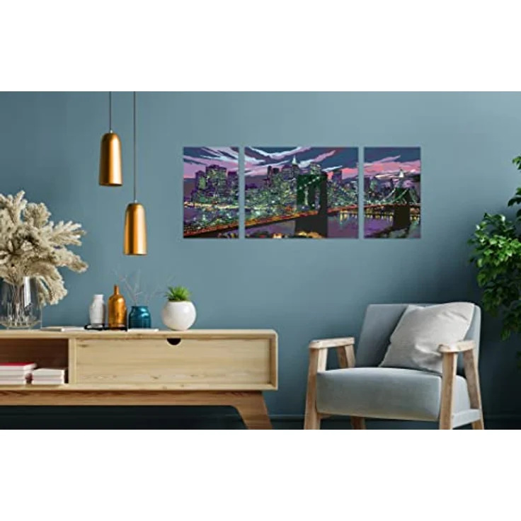 Ravensburger 23551 - CreArt, Malen nach Zahlen, New York Skyline, 100x40cm, Malset – Bild 5