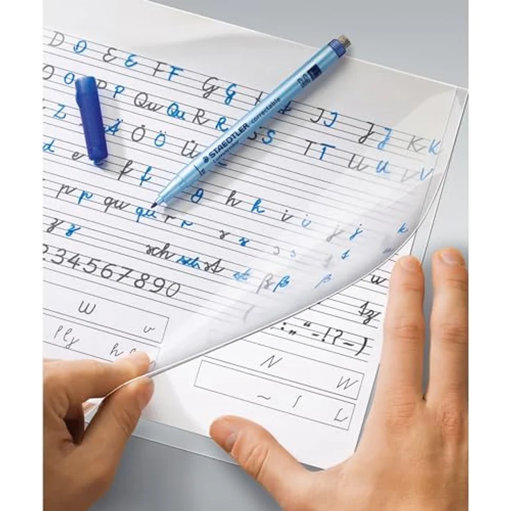 STAEDTLER Folienstifte farbsortiert non-permanent, 4 St., nachfüllbar, lichtbeständig, Rundspitze 1,0 mm, kräftige Farben (rot, blau, grün, braun) – Bild 5