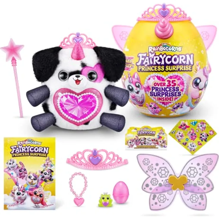 Rainbocorns Fairycorn Princess Surprise Serie 6, Royalle Dalmatiner, von ZURU, 30 cm Fairycorn-Prinzessin Plüschtier (Dalmatiner)