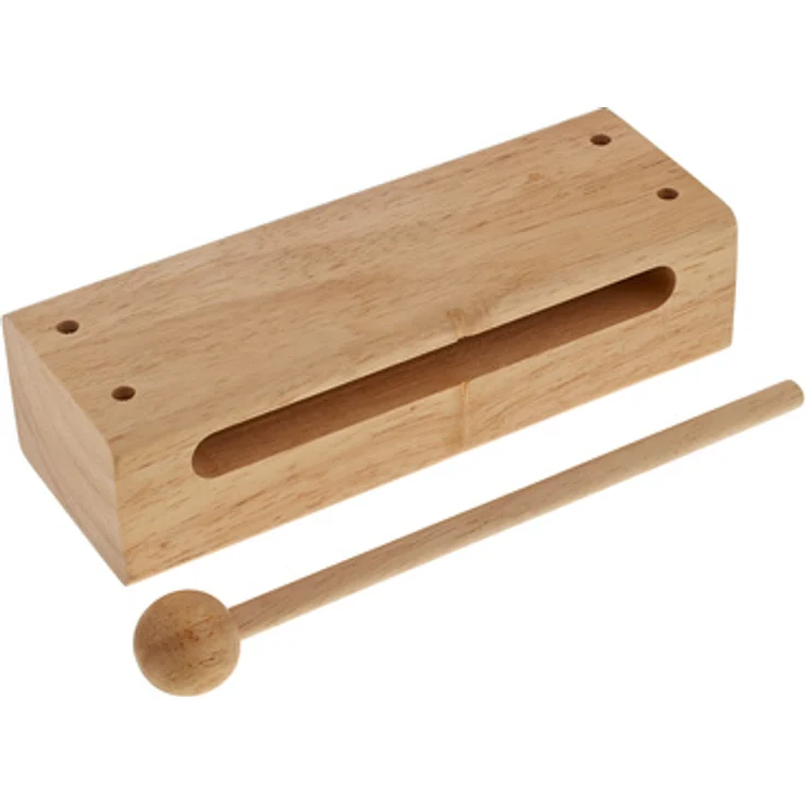 Nino Nino 22 Woodblock, Rhythmusinstrument mit Beater, Maße: 17,7 x 6,5 x 4,5 cm