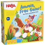 HABA Auweia, Frau Geier! – Geschicklichkeitsspiel für Kinder – Nestbau aus hochwertigem Holzmaterial – Ab 3 Jahren – Brettspiel