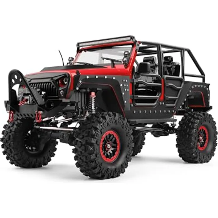 DF Models DF-4S Pro BL Crawler, ferngesteuertes Offroad-Auto im Maßstab 1:10, bürstenloser Elektromotor, bis zu 13 km/h, rot