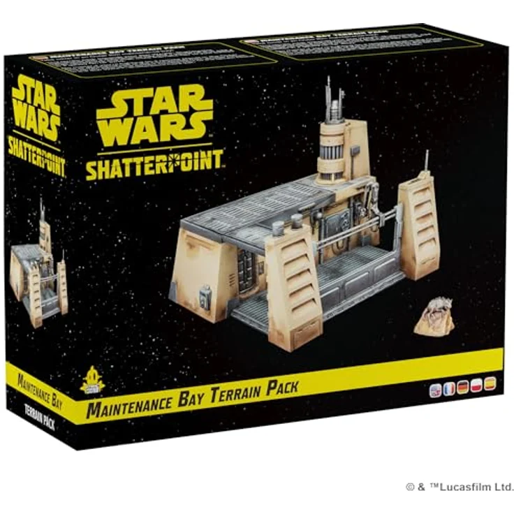 Atomic Mass Games SWP18 Spiel, Black - Geländeset für Star Wars: Shatterpoint, perfekte Ergänzung mit Wartungshangar und Wompratte – Bild 1