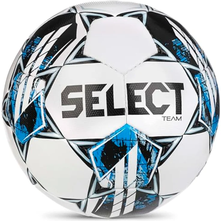 Select Team FIFA Basic V23 Ball Team WHT-BLK, Synthetic Leather Football, White, 5 EU