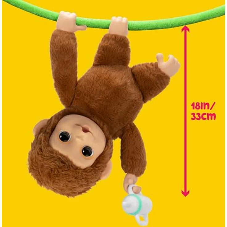 Moose Little Live -Haustiere meine Babypaffenspielfigur, interaktive Plüschtier Elch mit über 50 reaktionen, süßem Gesicht und beweglichen Händen, braun – Bild 6